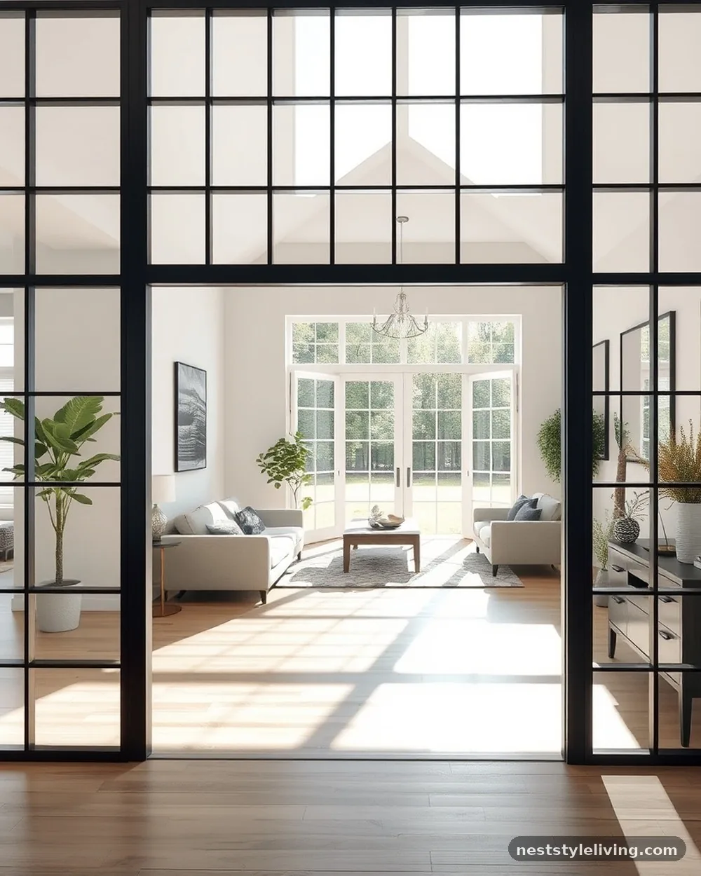 Crittall-Style Steel and Glass Partition - 22 Entryway Divider Ideas for a Stylish Modern Home