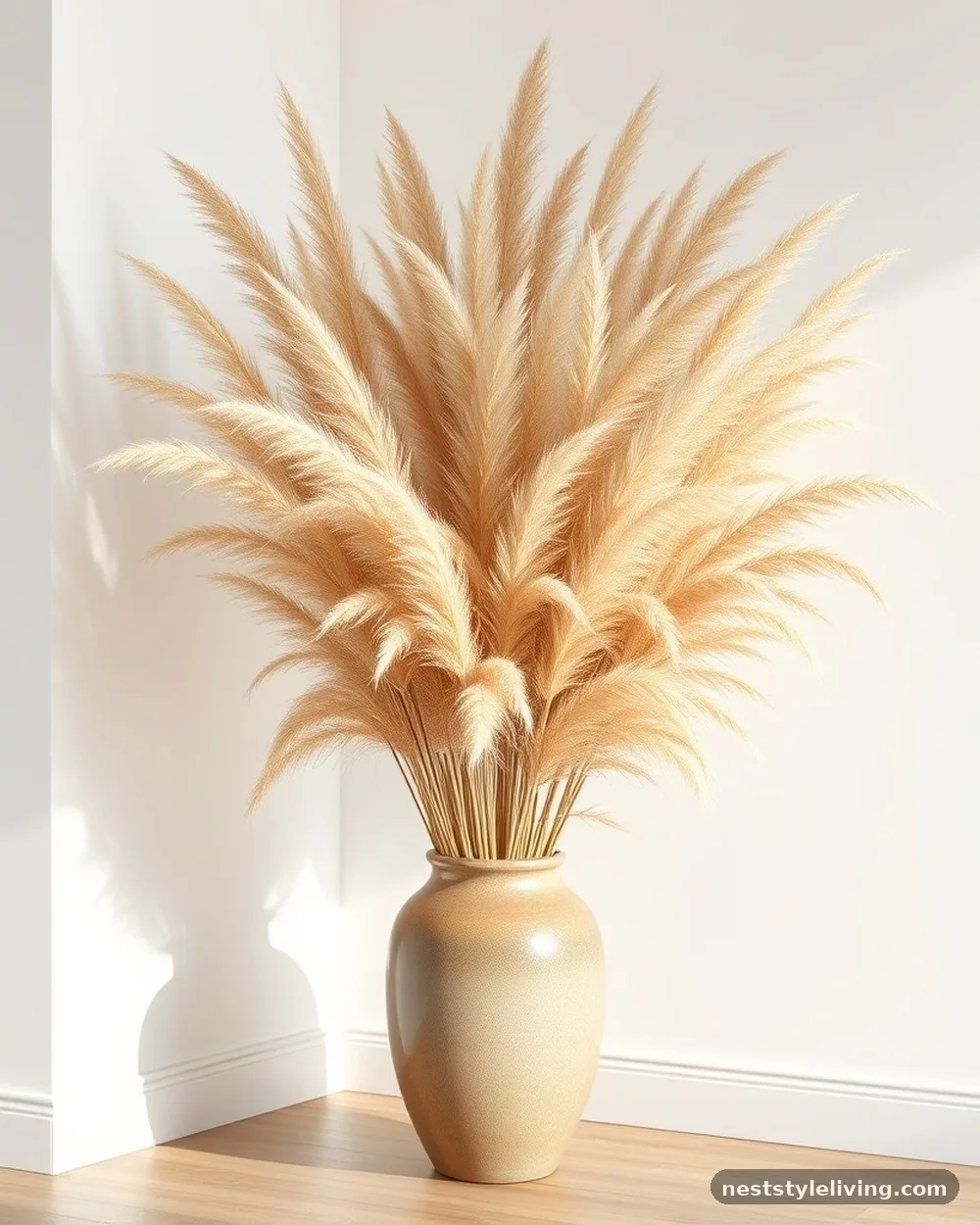 Dried Pampas Grass Arrangements - 17 Summer Room Decor Ideas for a Fresh, Cozy Home