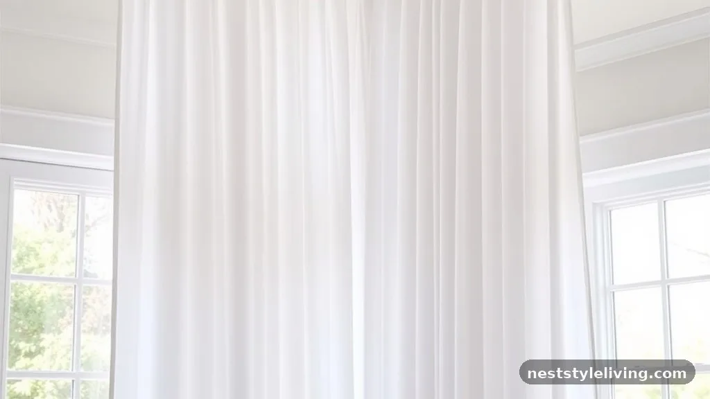 Floor-to-Ceiling Sheer Linen Curtains - 18 Sunroom Designs That Make Your Home Feel More Inviting