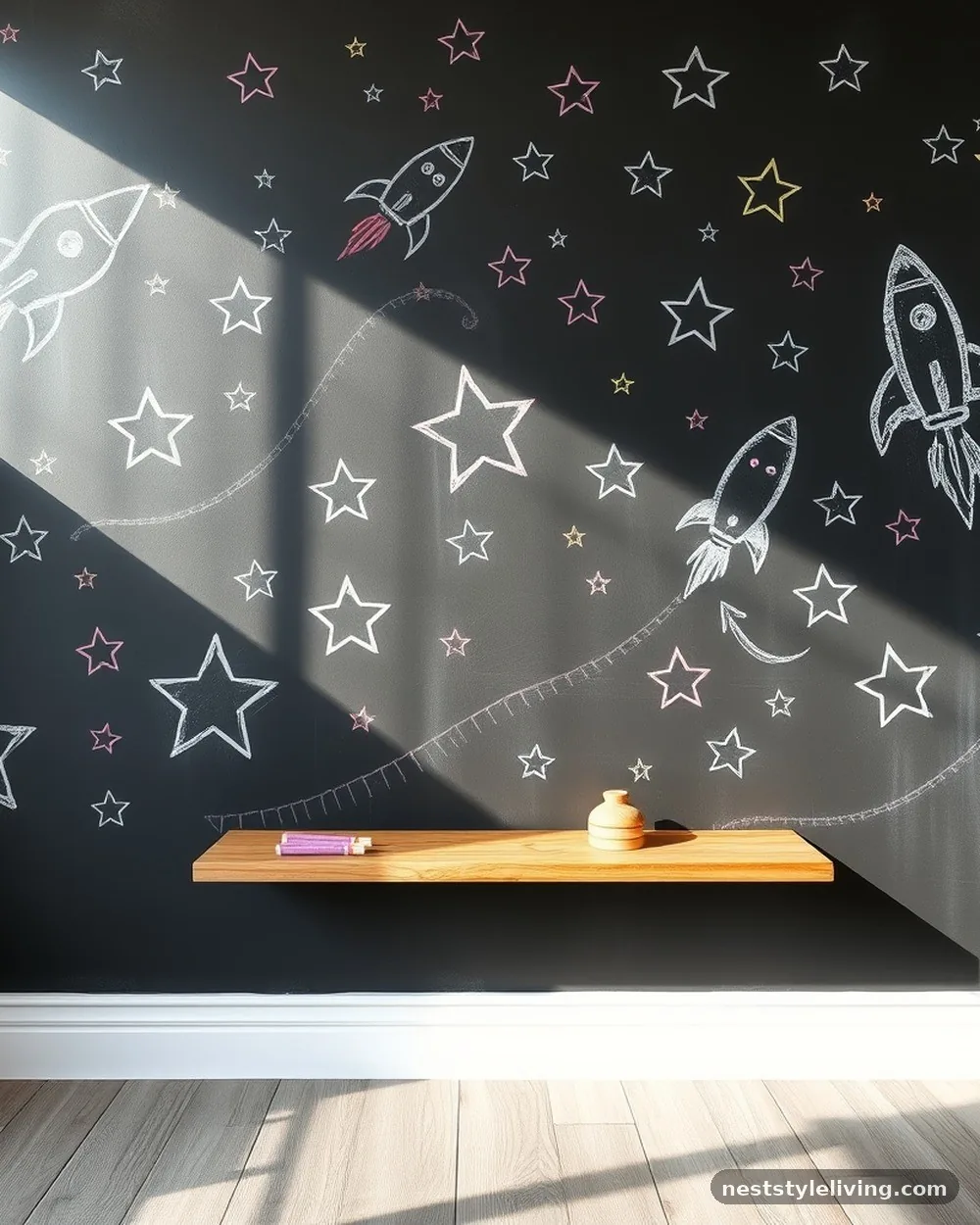 Interactive Chalkboard Wall - 18 Whimsical Kids Bedroom Ideas Full of Magic and Fun