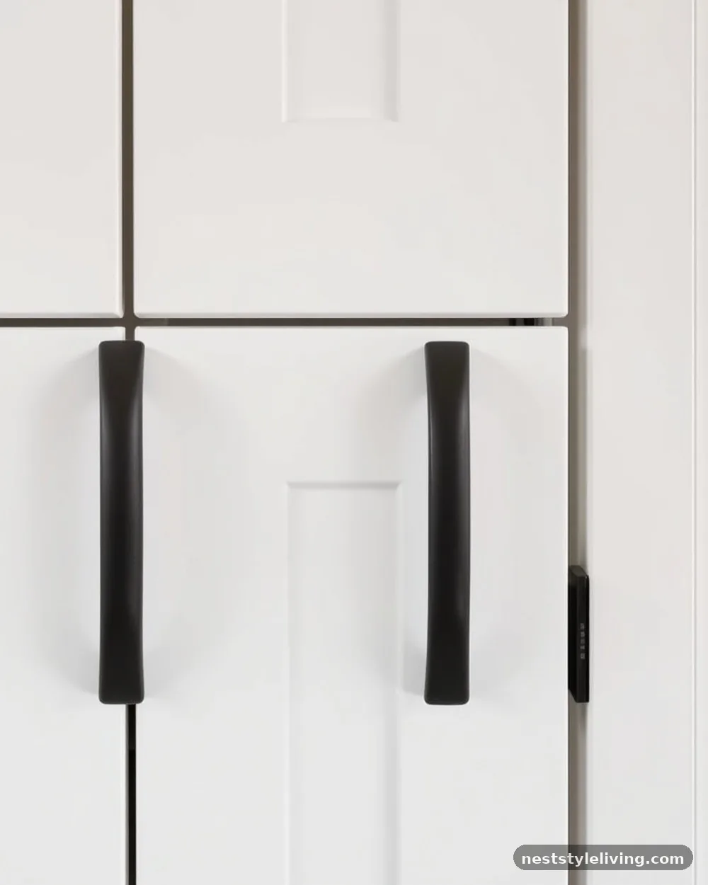 Matte Black Metal Hardware - 17 Modern Farmhouse Living Room Ideas to Copy Now
