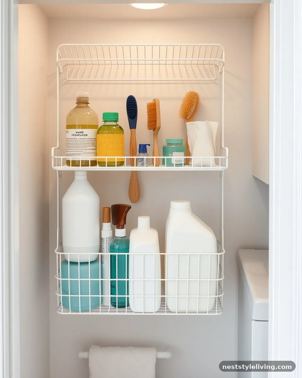 Over-the-Door Utility Organizers - 22 Small Laundry Room Ideas That Maximize Every Inch