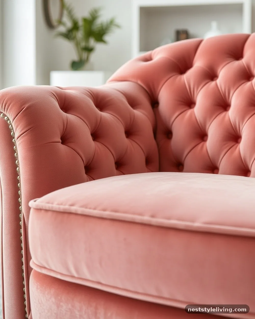 Velvet Channel-Tufted Seating - 19 Glam Room Ideas for a Stylish Luxe Feel