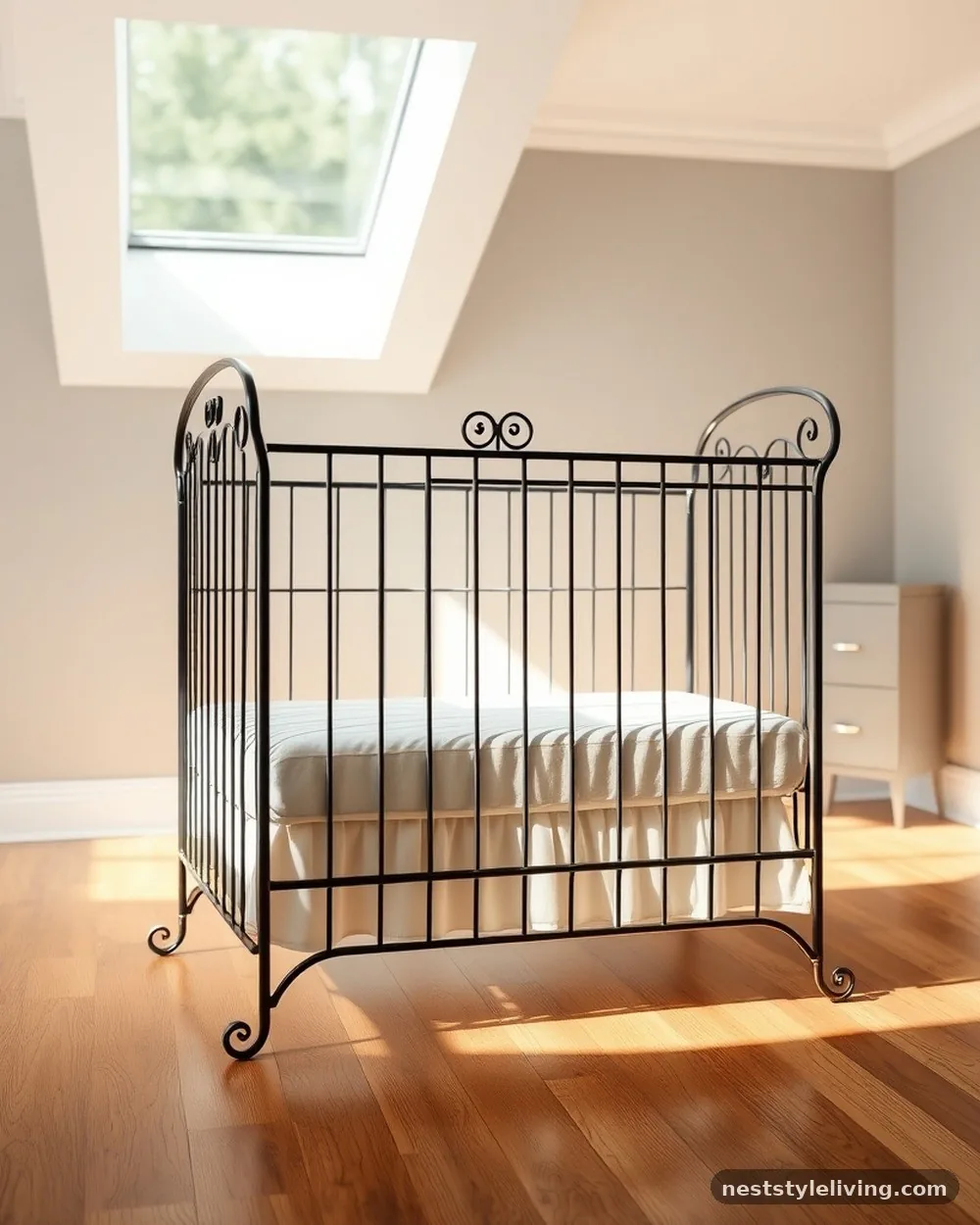 Wrought Iron Crib - 24 French Inspired Nursery Ideas With Timeless Charm