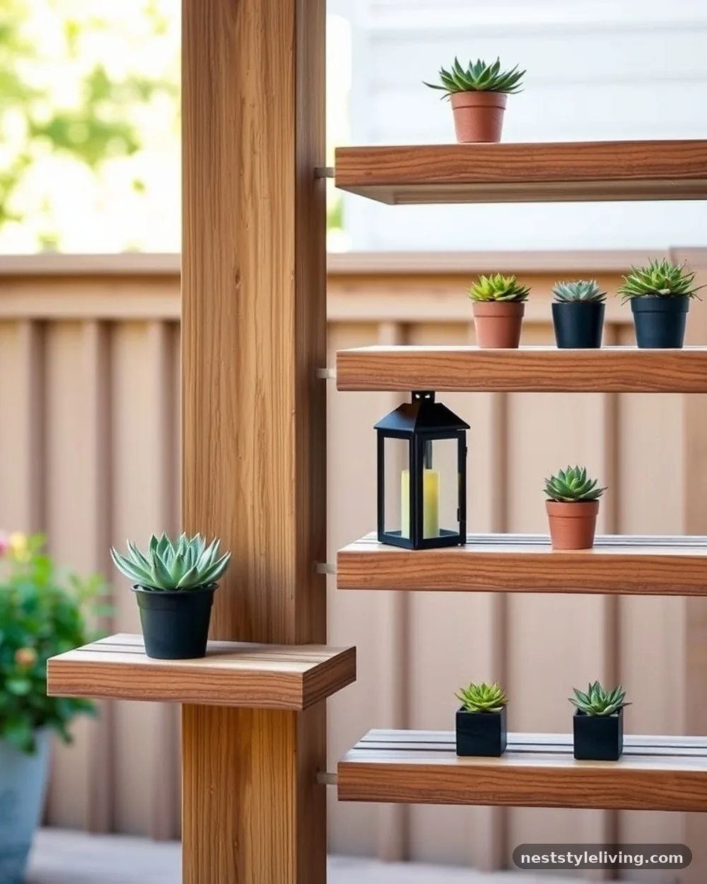 Floating Corner Shelving - 24 Deck Ideas to Create a Beautiful Intentional Space