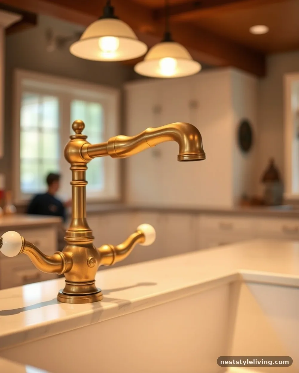 Ornate Brass Faucet Hardware - 24 Grandmacore Kitchen Ideas With Warm Vintage Charm