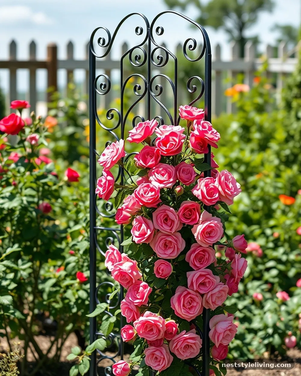 Ornate Metal Trellises - 21 Vintage Garden Decor Ideas With Storybook Charm