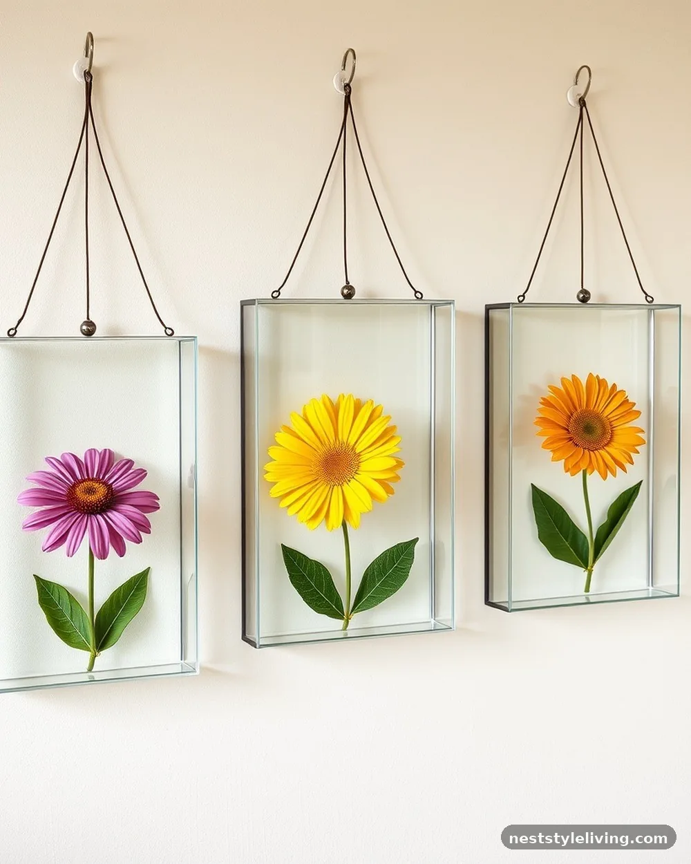 Pressed Flower Wall Art - 22 Easter Front Porch Ideas for a Fresh Spring Welcome
