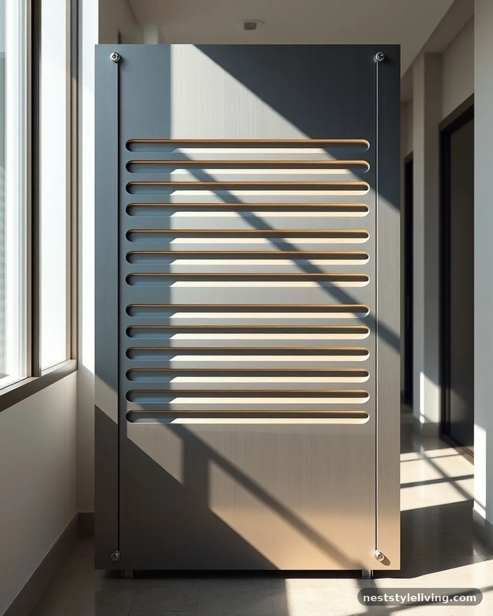 Slotted Metal Privacy Screen - 22 Entryway Divider Ideas for a Stylish Modern Home