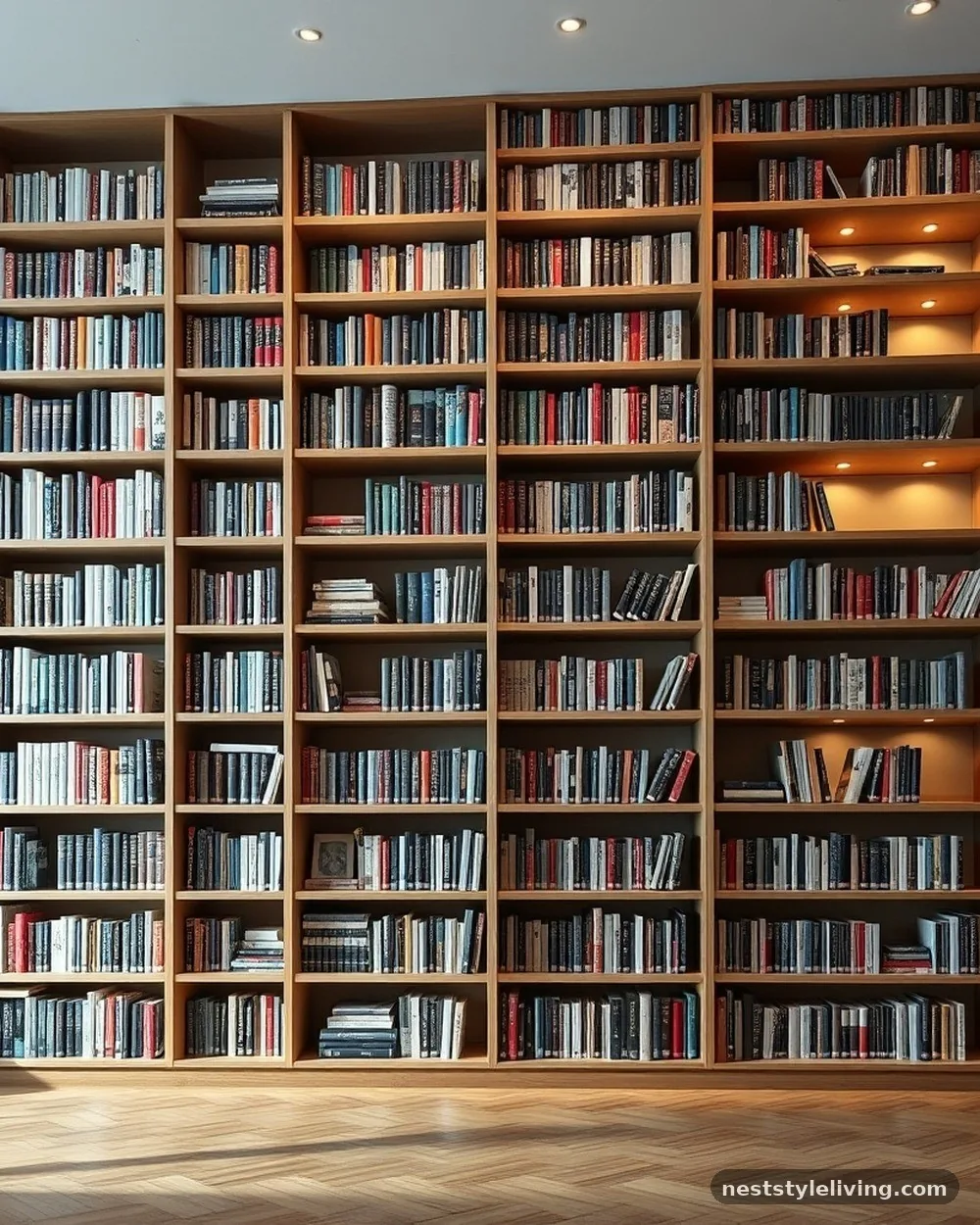 Vertical Pacing - 22 Bookshelf Styling Ideas That Look Designer-Curated