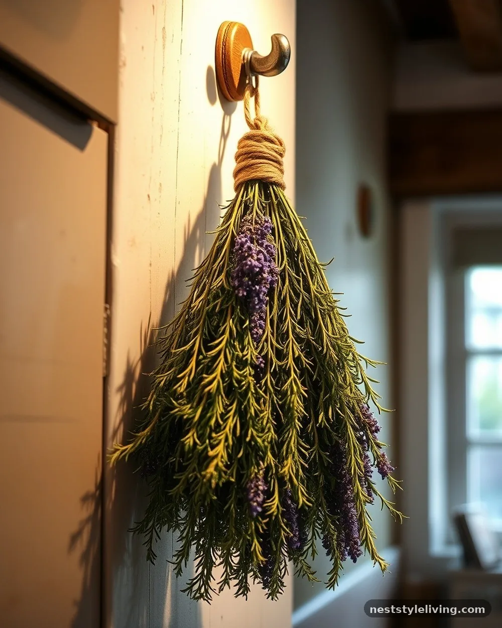 Dried Herb Bundles - 21 Rustic Farmhouse Kitchen Ideas Full of Cozy Charm