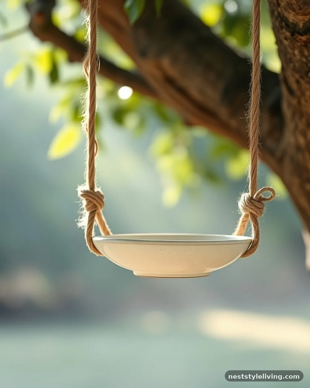 Hanging Ceramic Dish - 23 Bird Bath Garden Ideas for a Beautiful Backyard