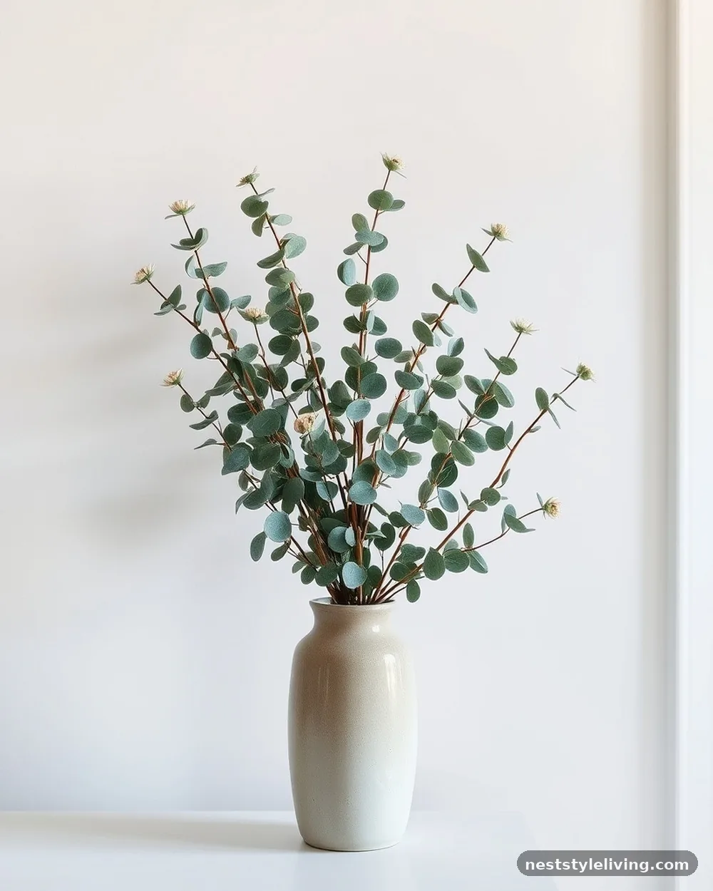 Dried Eucalyptus Bundle - 24 Japandi Entryway Ideas That Feel Calm and Stylish