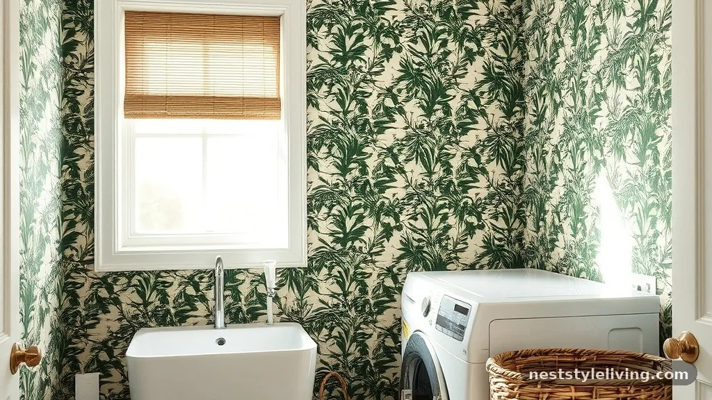 23 Laundry Room Wallpaper Ideas That Look Stylish