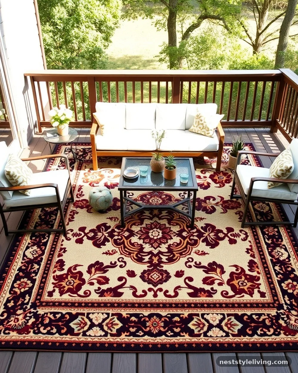 Outdoor Area Rugs for Zoning - 24 Deck Ideas to Create a Beautiful Intentional Space