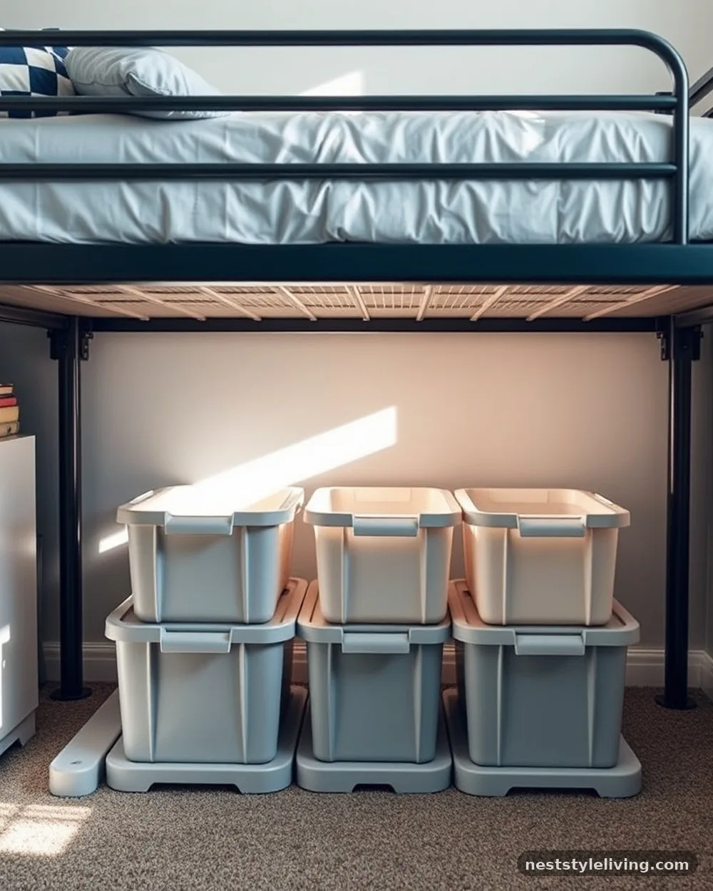 Elevated Bed Risers - 20 Dorm Room Ideas to Make Your Space Feel Like Home