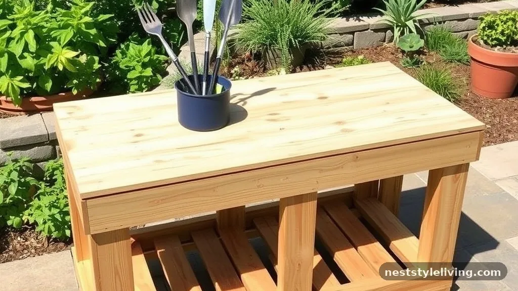 Elevated Potting Bench - 17 Outdoor Pallet Projects for a More Stylish Backyard