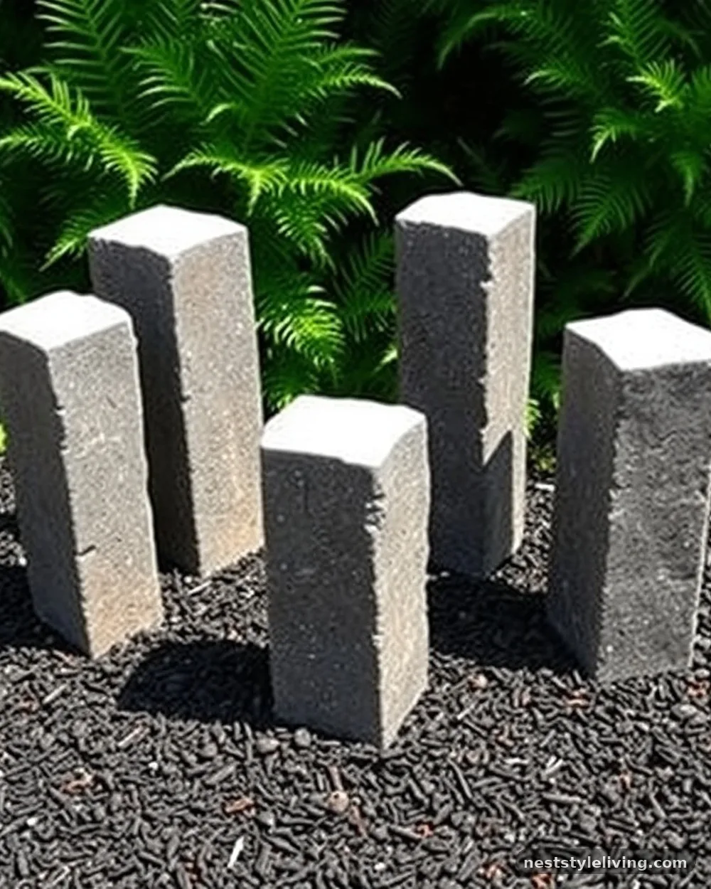 Geometric Basalt Column Clusters - 20 Rock Landscaping Ideas for a Bold Natural Backyard