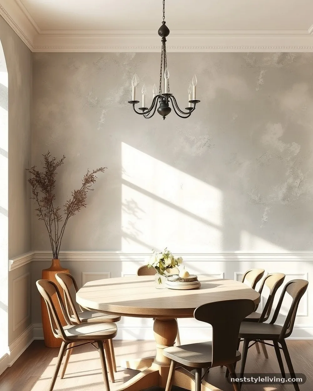 Hand-Applied Limewash Walls - 12 Elegant Dining Room Ideas That Feel Warm and Timeless