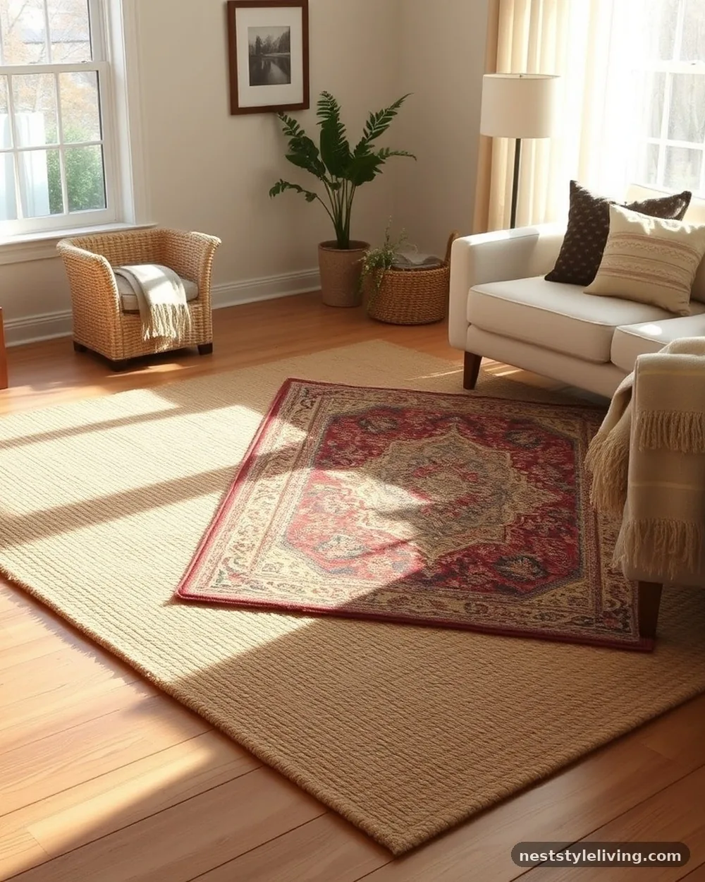 Layered Textural Area Rugs - 20 Luxury Living Room Ideas That Look Designer Approved