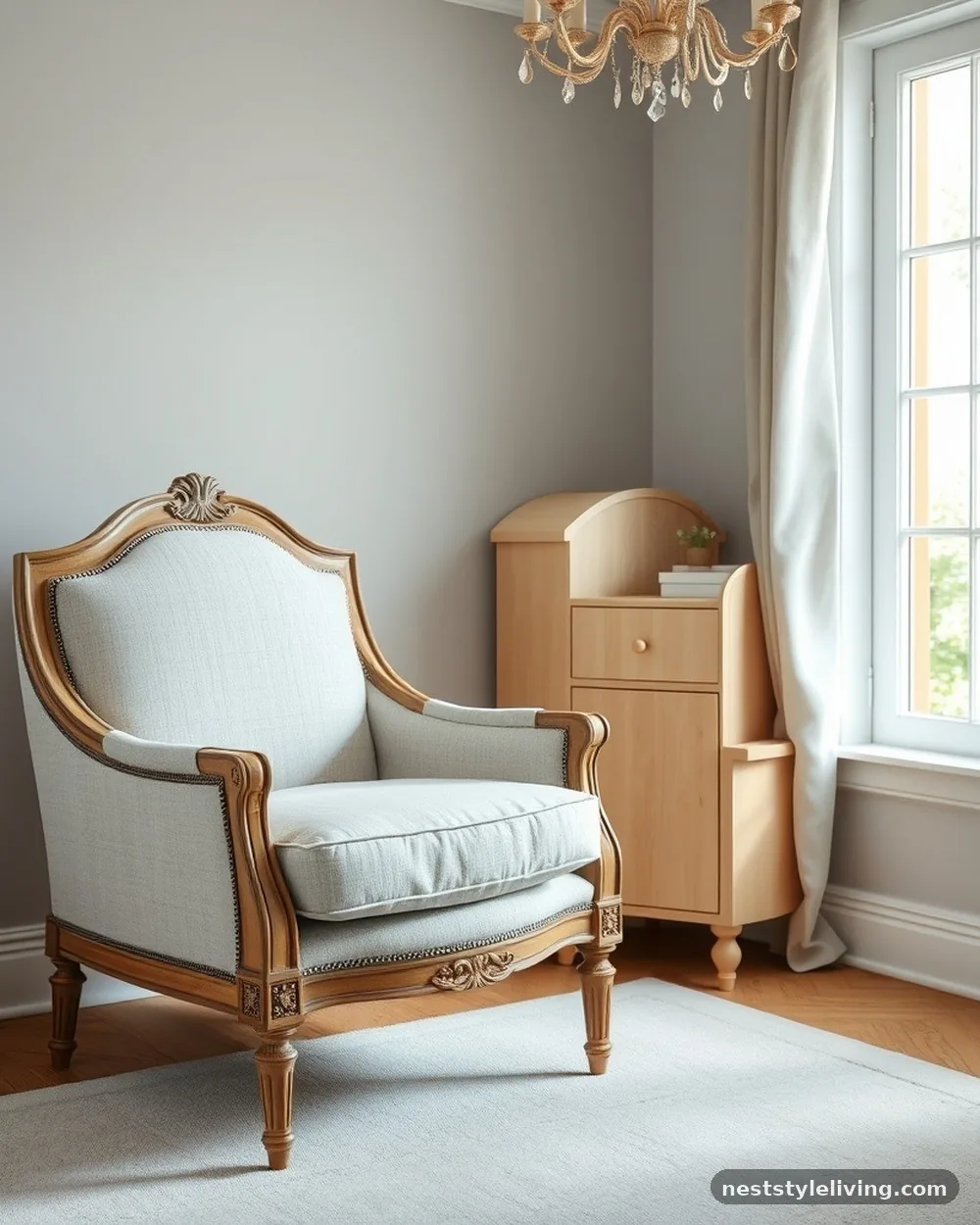 Louis XVI Style Armchair - 24 French Inspired Nursery Ideas With Timeless Charm