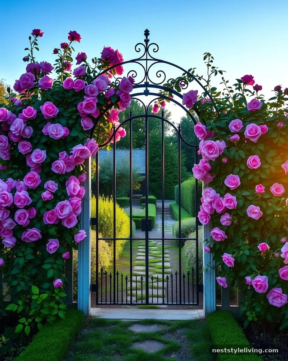 Ornate Cast-Iron Garden Gates - 21 Vintage Garden Decor Ideas With Storybook Charm