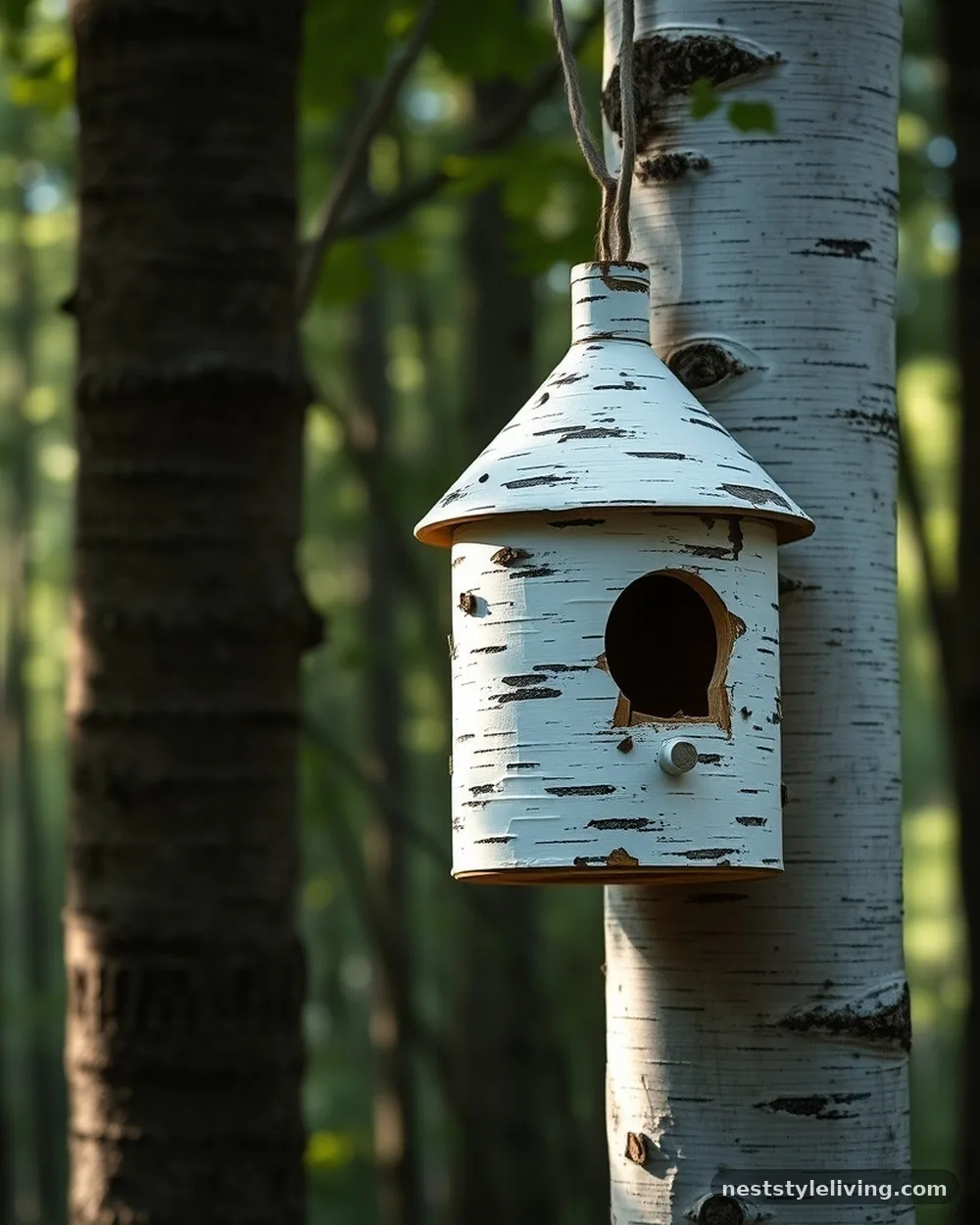 Birch Bark Forest Nests - 20 Birdhouse Ideas That Make Your Backyard Feel Special