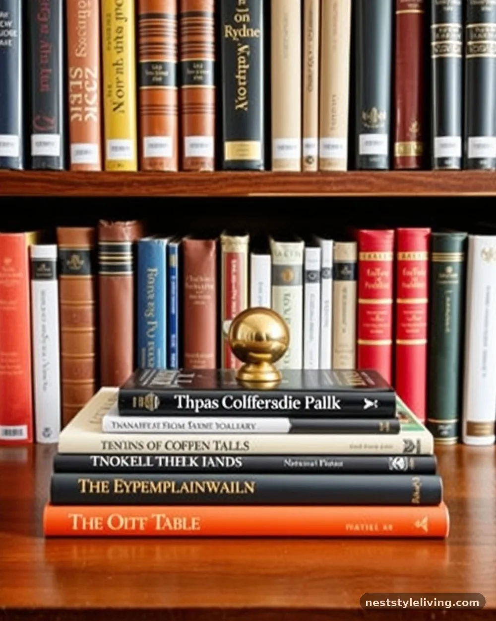 Horizontal Stacking - 22 Bookshelf Styling Ideas That Look Designer-Curated