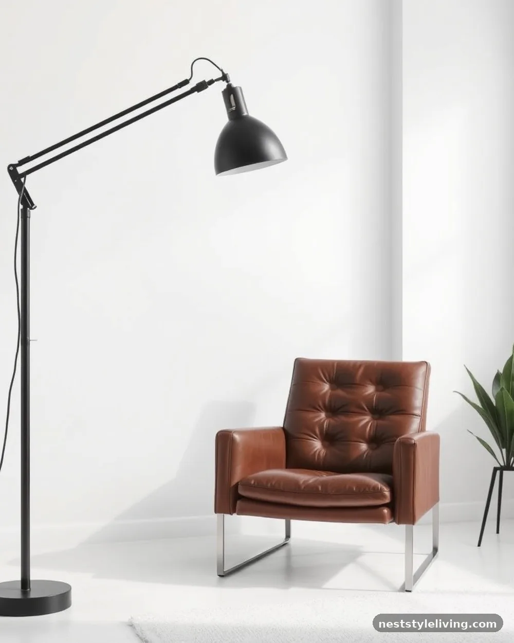 Matte Black Swing-Arm Lamp - 19 Reading Nook Ideas You’ll Want to Use Every Day