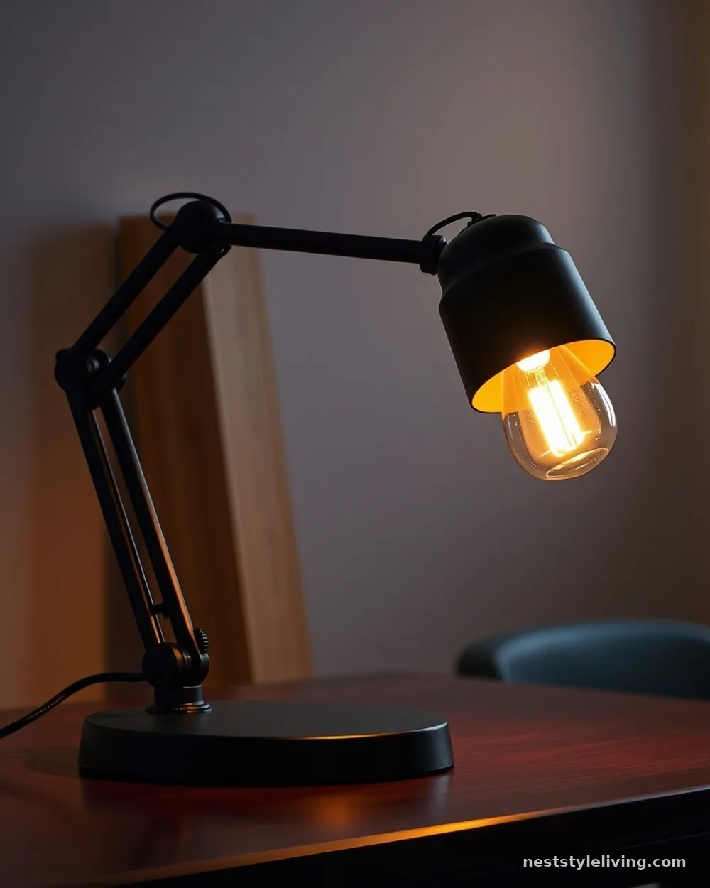 Matte Black Task Lighting - 15 Home Office Design Ideas That Boost Focus and Style