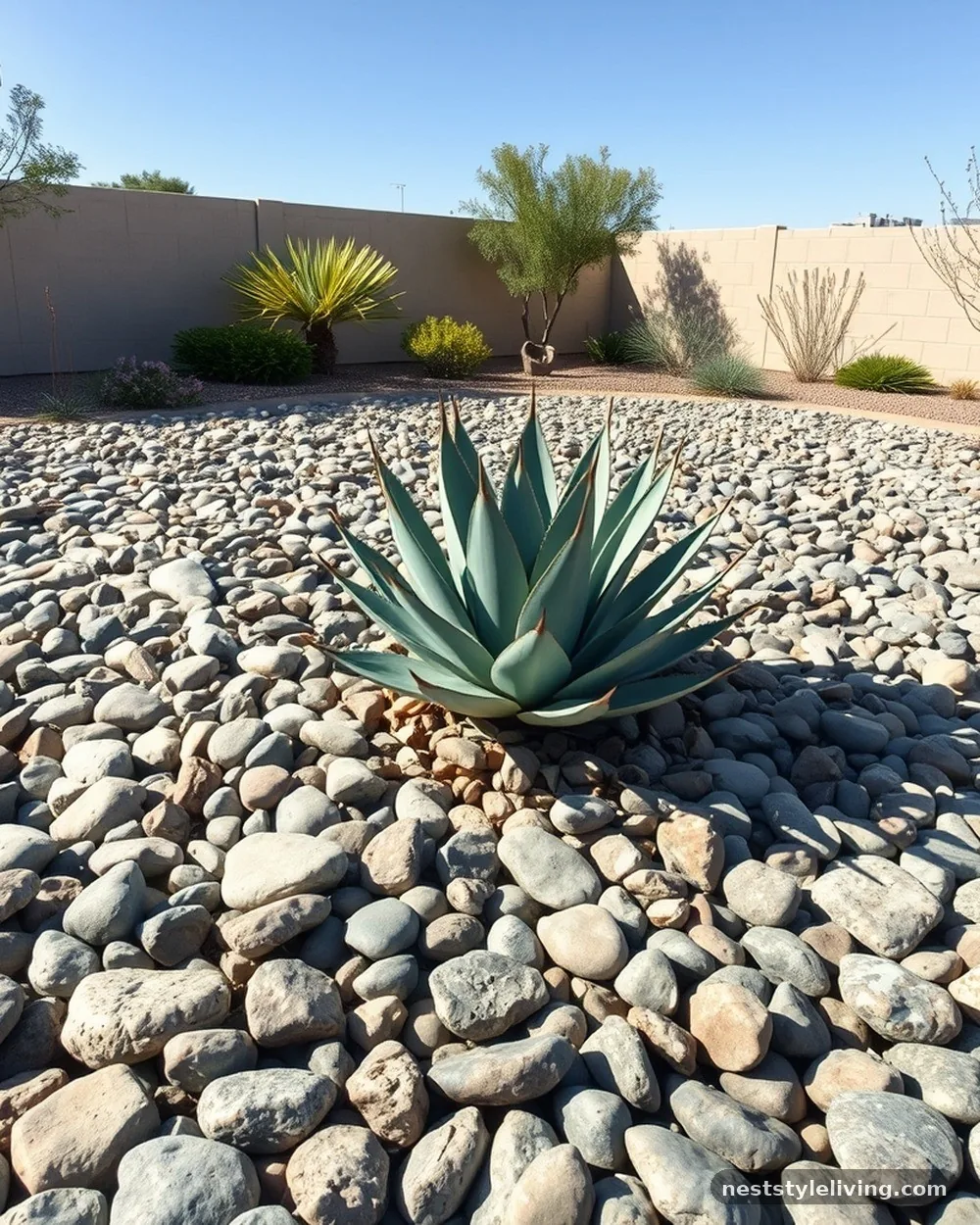 Modern Minimalist Xeriscaping - 16 River Rock Landscaping Ideas for a Polished Yard