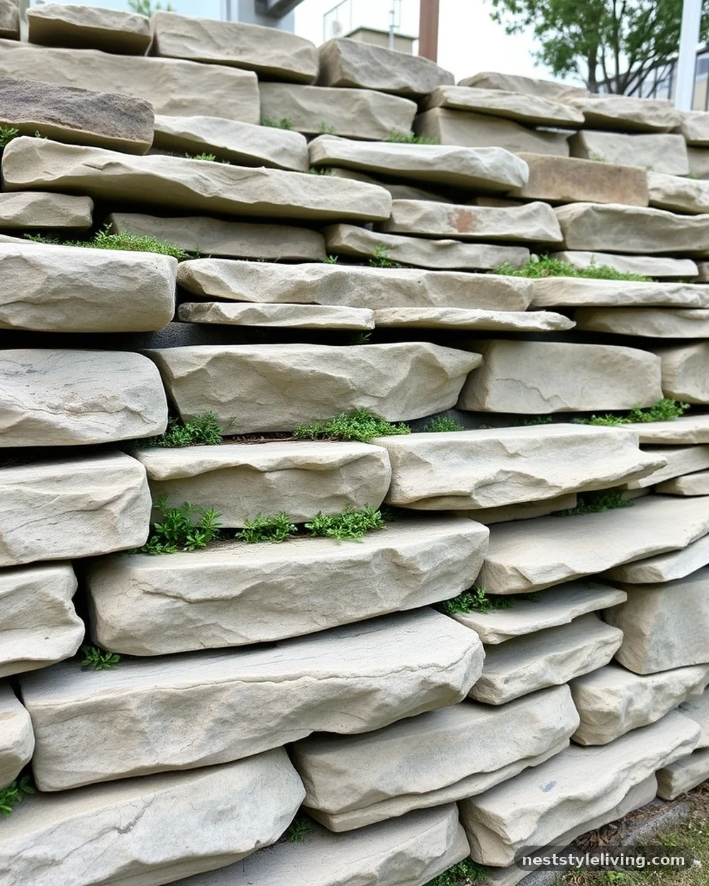 Terraced Flagstone Retaining Walls - 20 Rock Landscaping Ideas for a Bold Natural Backyard