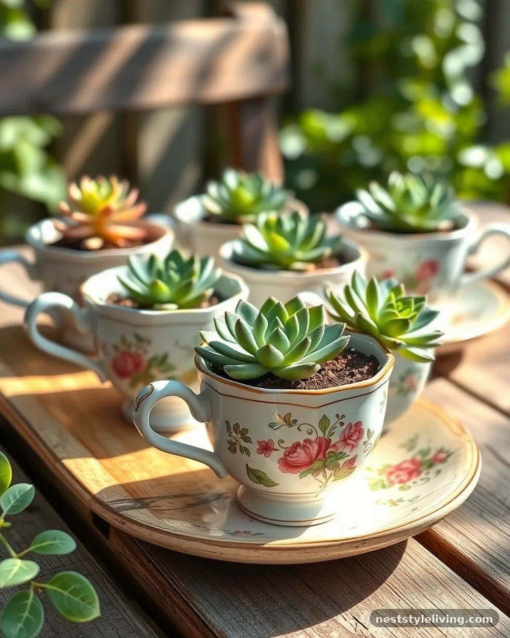 Vintage Ceramic Tea Sets - 21 Vintage Garden Decor Ideas With Storybook Charm