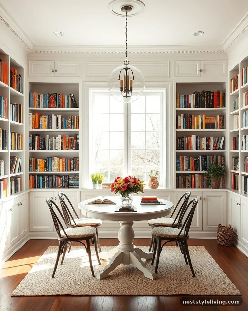 Built-in Bookcase Integration - 15 Dining Nook Ideas for a Cozy and Stylish Home