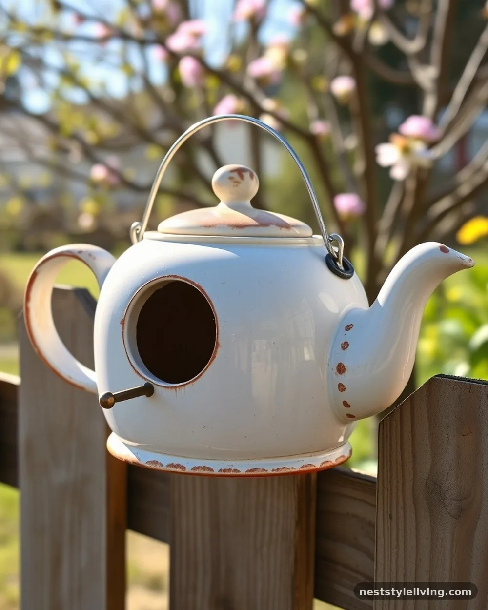 Ceramic Teapot Birdhouses - 20 Birdhouse Ideas That Make Your Backyard Feel Special