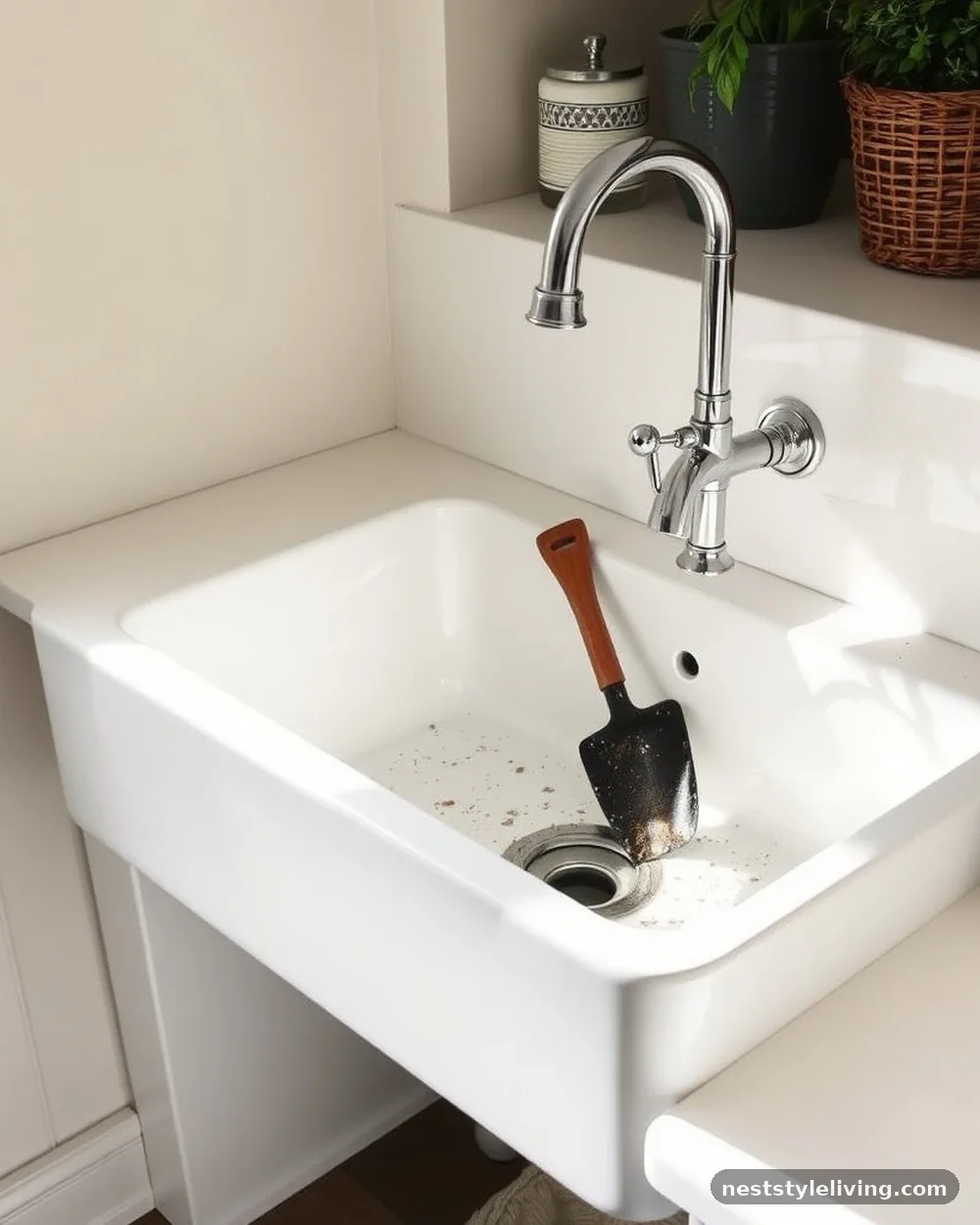 Deep Utility Sinks with Pull-Down Faucets - 18 Mudroom Laundry Room Ideas That Make Life Easier