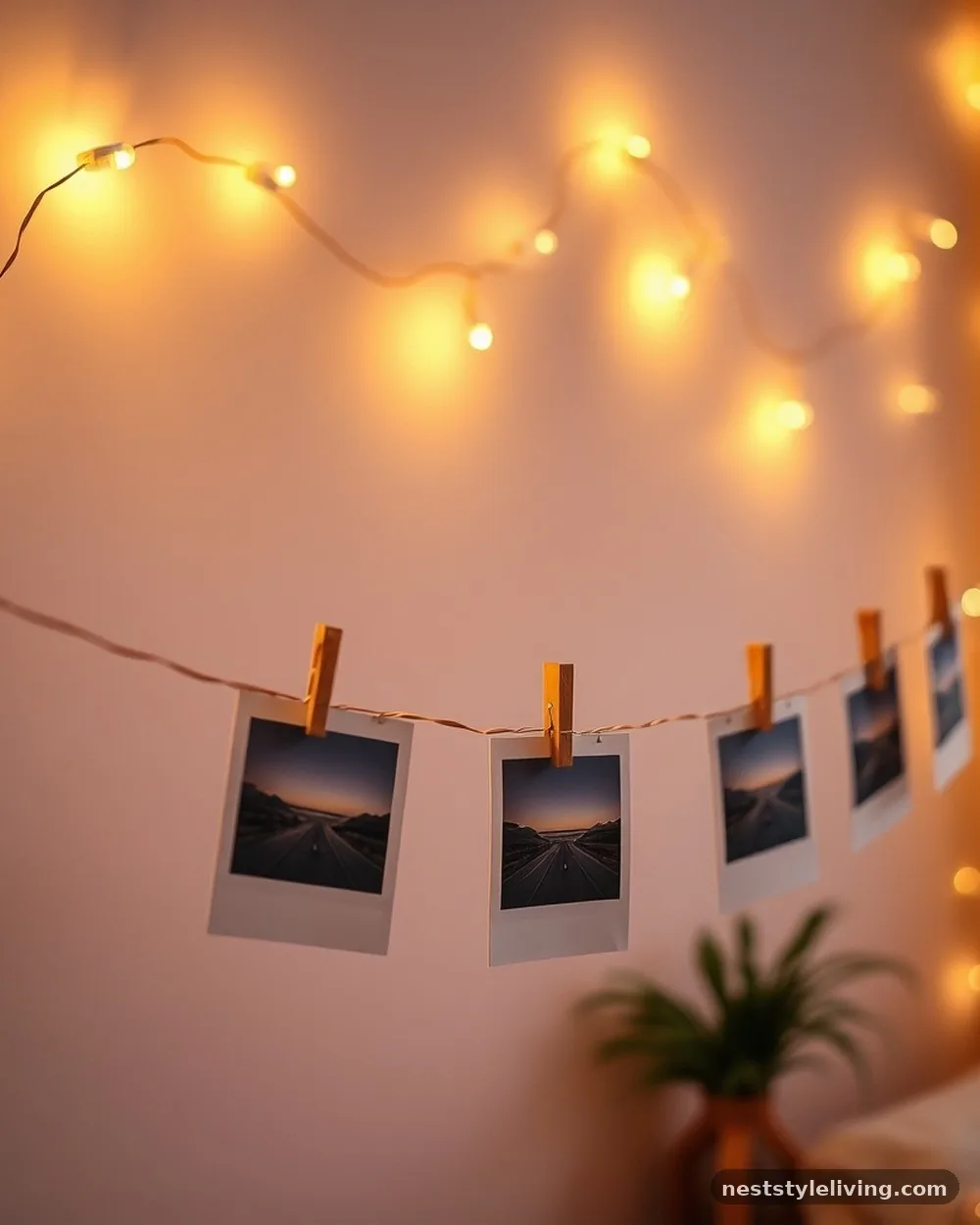 Fairy Light Photo Display - 24 DIY Room Decor Ideas for Teens With Big Style
