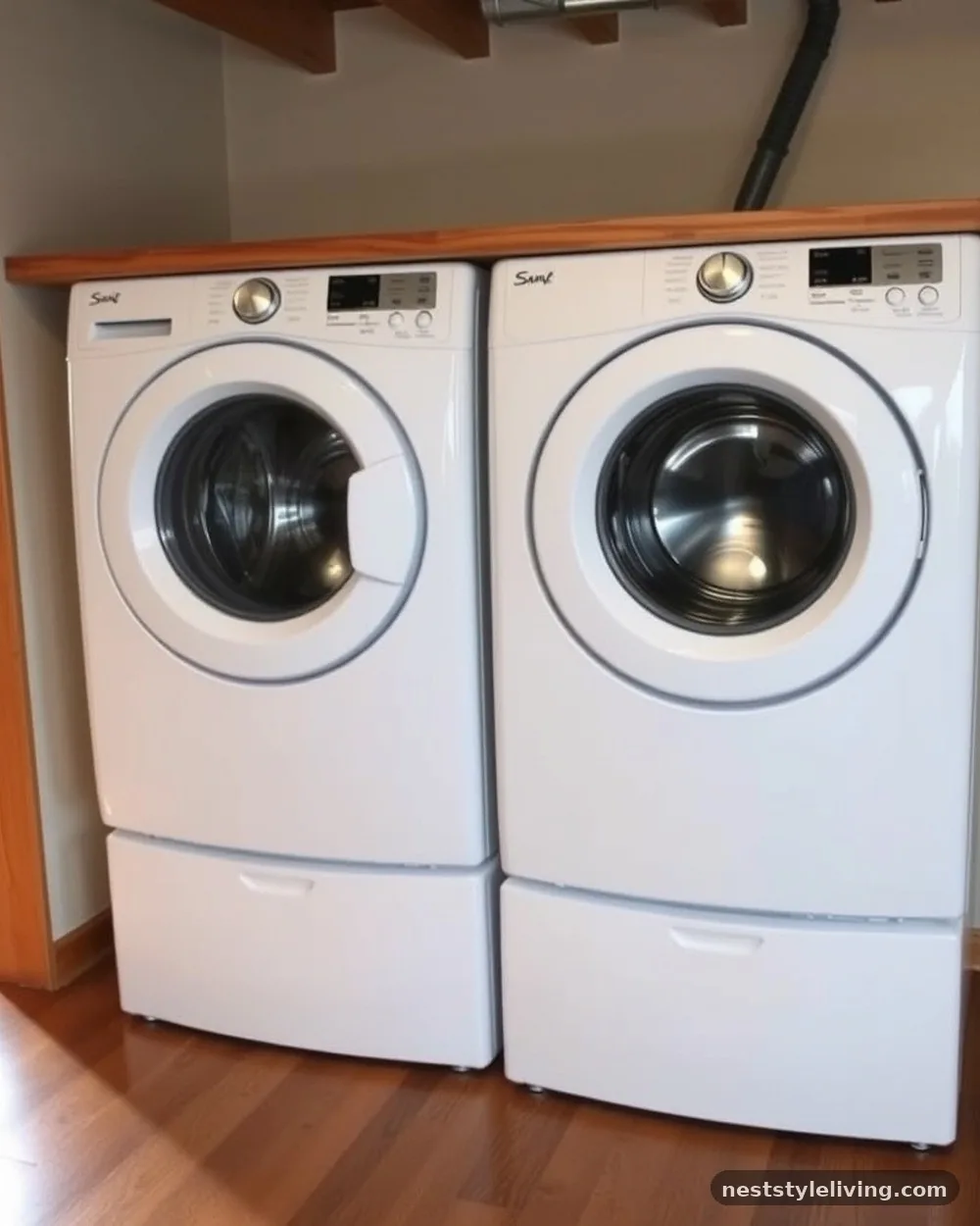 Folding Countertop Over Machines - 20 Basement Laundry Room Ideas for a Better Setup