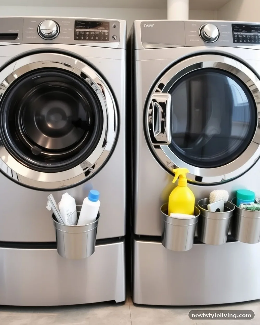 Magnetic Appliance Storage - 22 Small Laundry Room Ideas That Maximize Every Inch