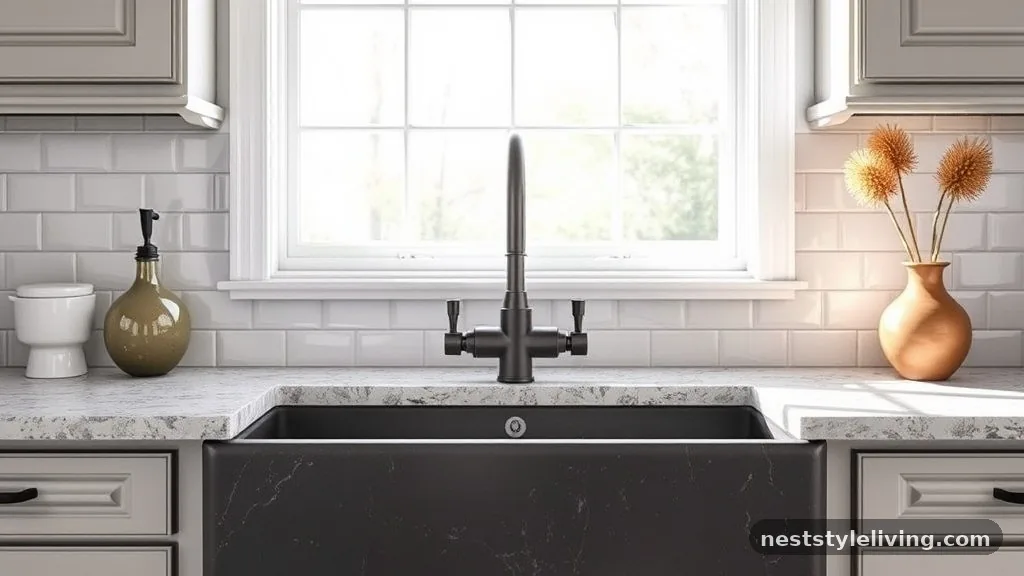 Natural Stone Composite - 18 Farmhouse Sinks That Make Kitchens Feel Timeless