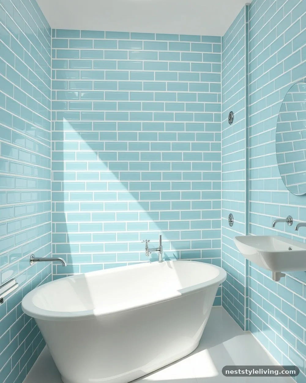 Pastel Ceramic Wall Tiles - 14 Mid Century Modern Bathroom Ideas With Retro Charm