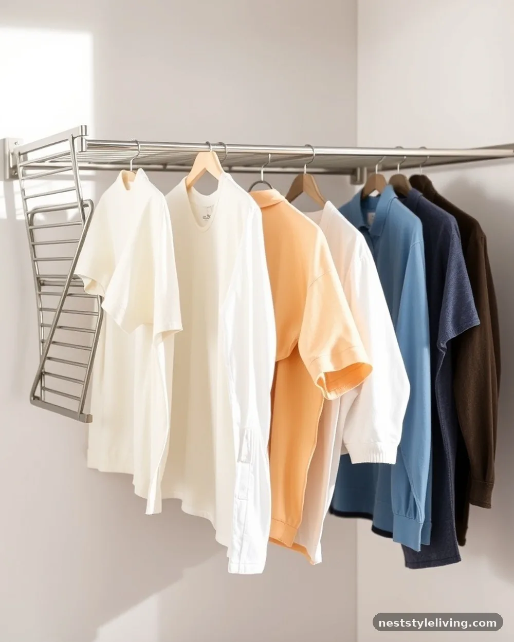 Wall-Mounted Retractable Drying Racks - 16 Laundry Closet Ideas That Make Small Spaces Work