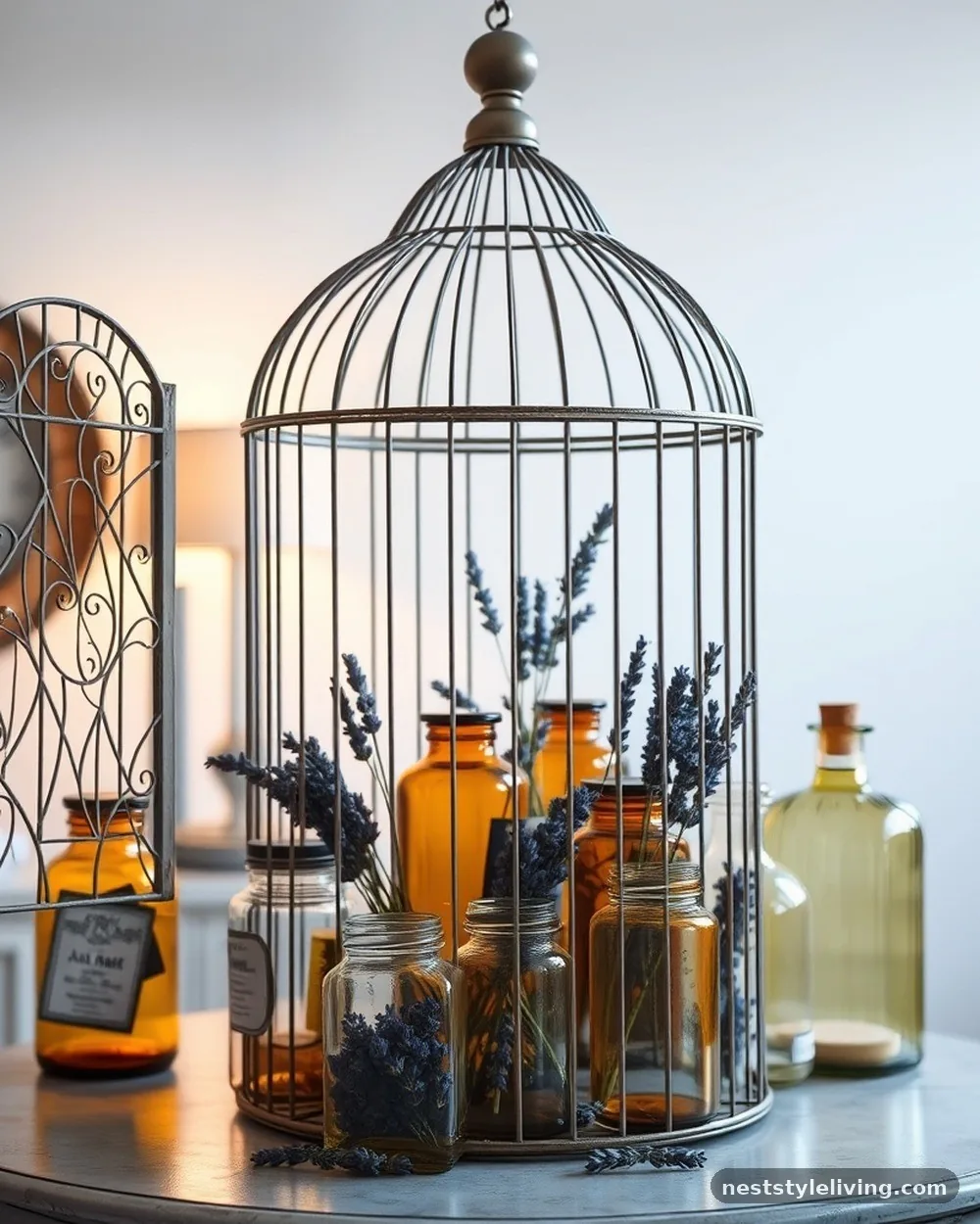 Apothecary Jar Collection - 17 Birdcage Decor Ideas for Charming Vintage Style
