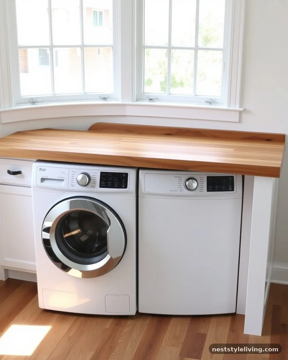 Built-in Folding Countertop - 22 Small Laundry Room Ideas That Maximize Every Inch