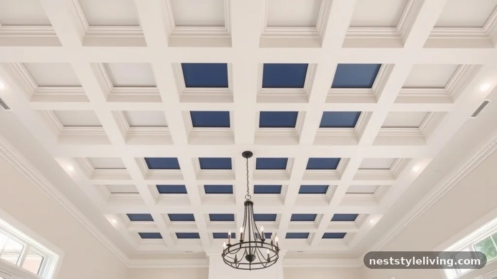 Coffered Beams with Contrast Paint - 14 Modern Ceiling Designs That Transform Any Room