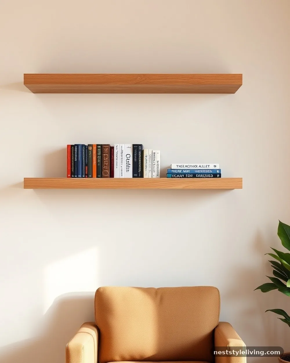Floating Oak Shelves - 19 Reading Nook Ideas You’ll Want to Use Every Day