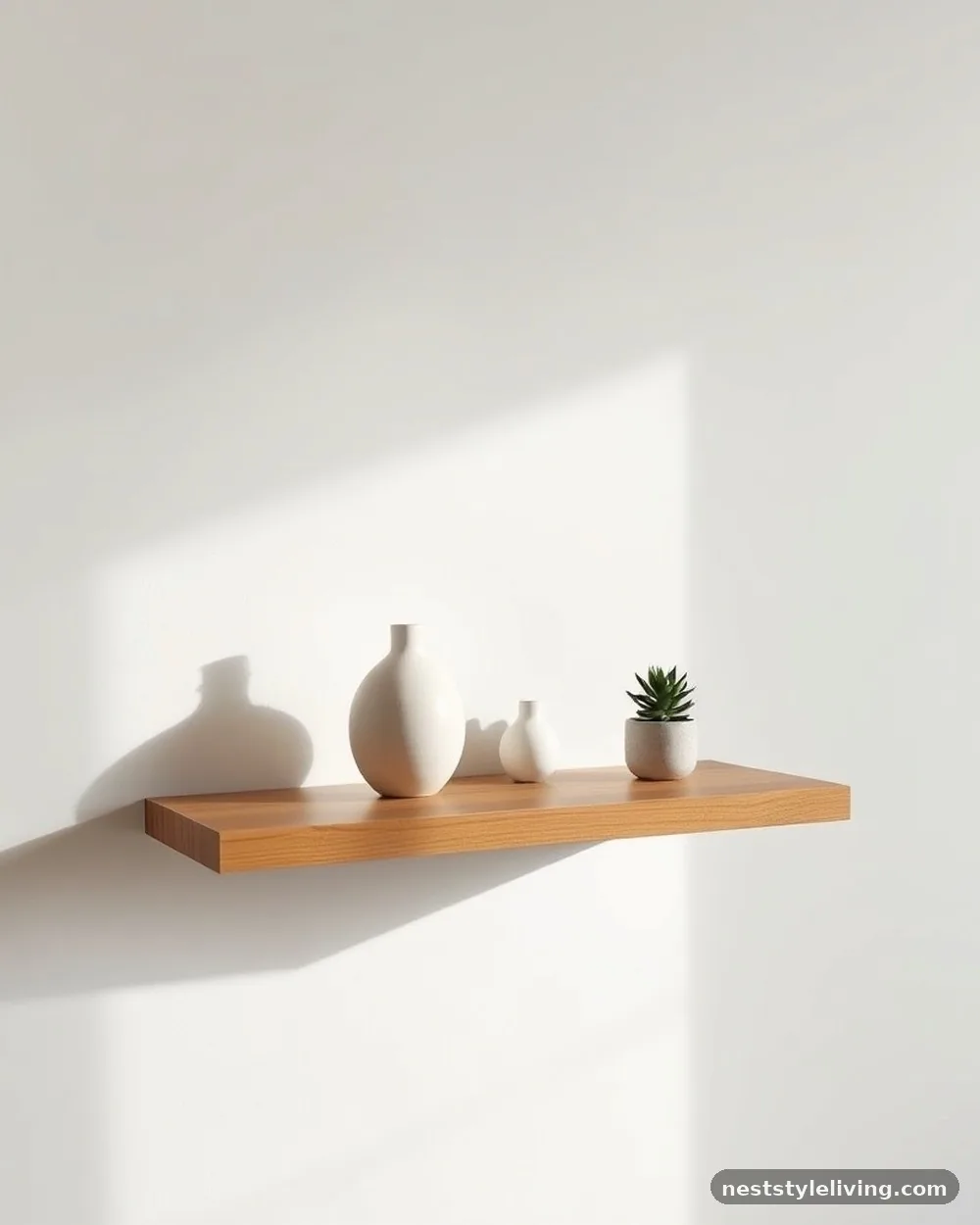 Minimalist Floating Shelves - 21 Japandi Bedroom Ideas for a Calm, Modern Retreat
