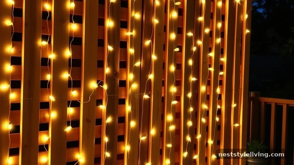 Privacy Screen with Integrated Lighting - 17 Outdoor Pallet Projects for a More Stylish Backyard