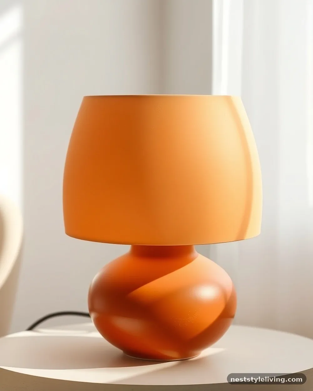 Abstract Ceramic Table Lamp - 15 Mid Century Modern Apartment Ideas With Character