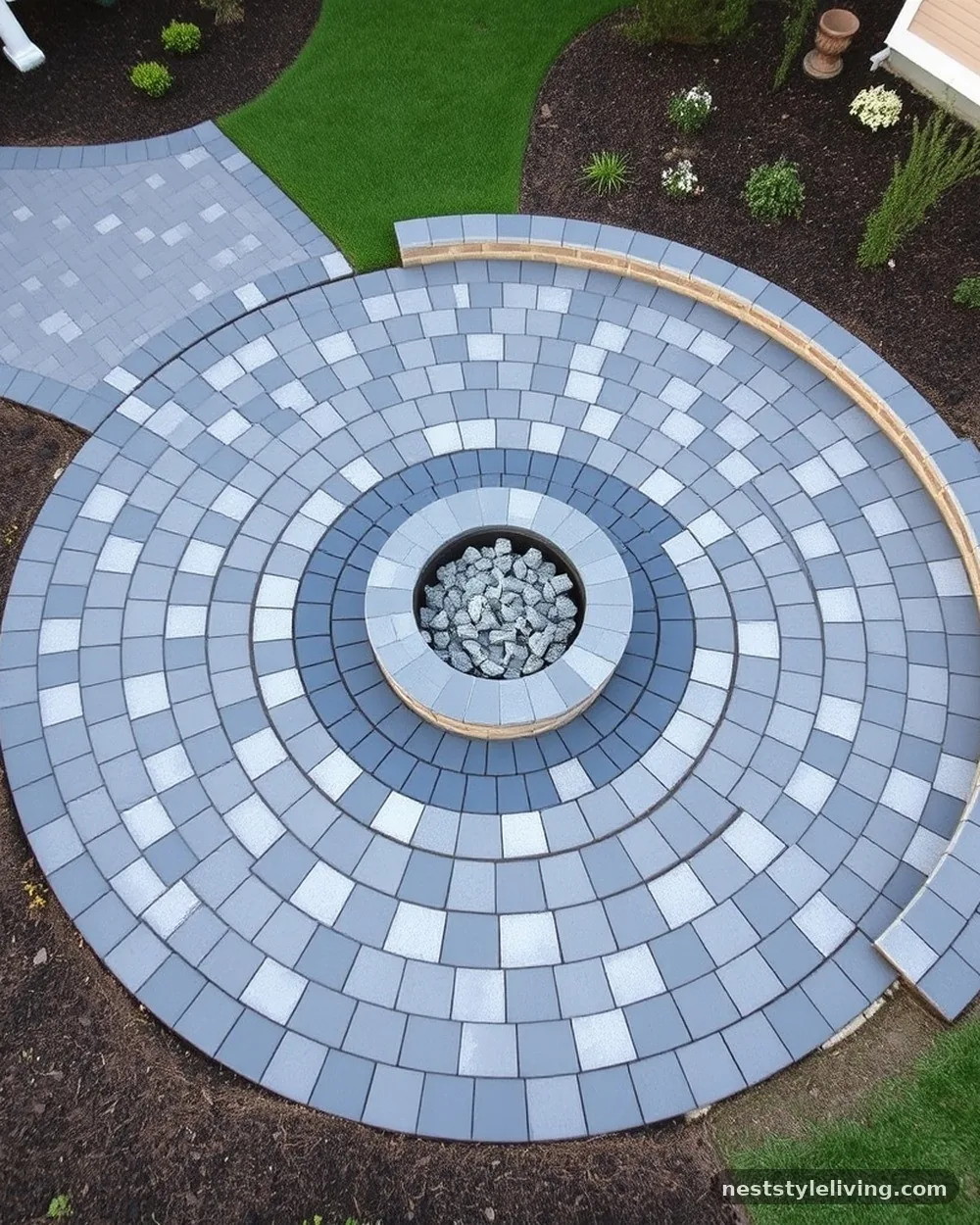 Circular Paver Pattern - 13 Fire Pit Area Ideas for Cozy Backyard Gatherings